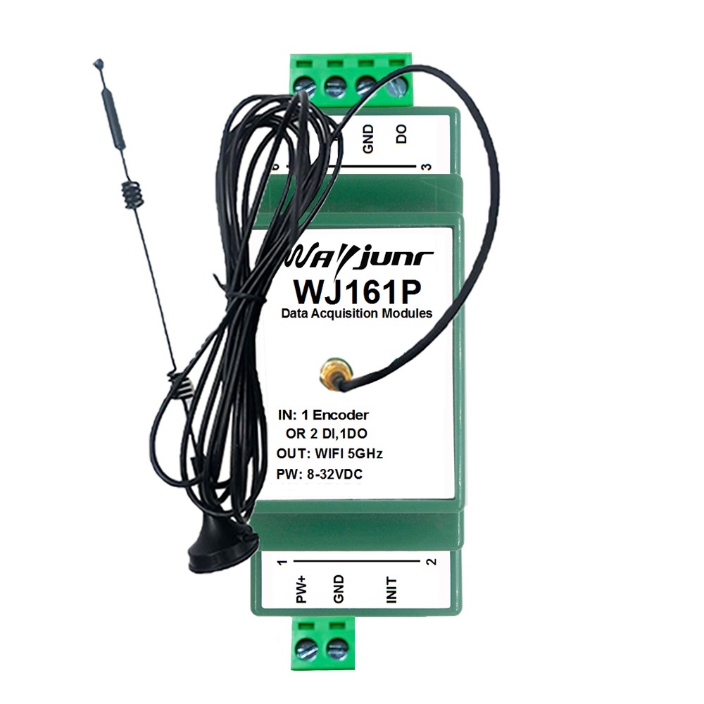 1路編碼器或2路DI脈沖計數(shù)器, Modbus和MQTT, 2.4G和5G雙頻WiFi  WJ161P